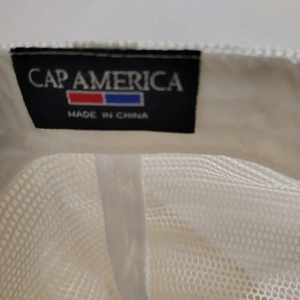 JMI Hat Blue White Adjustable Hook & Loop John Marion Inc Mesh Back